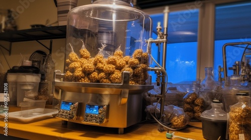 machine producing synthetic food in lab