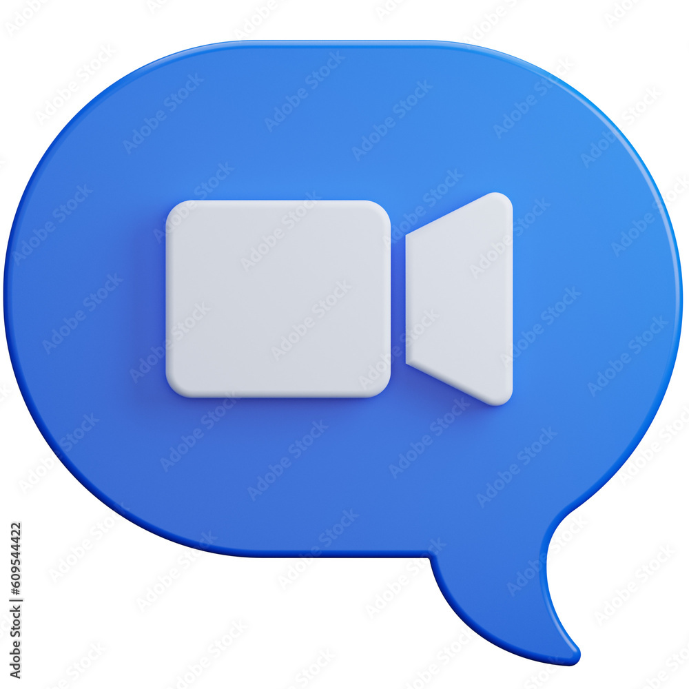video call bubble chat 3d icon video call bubble chat 3d icon