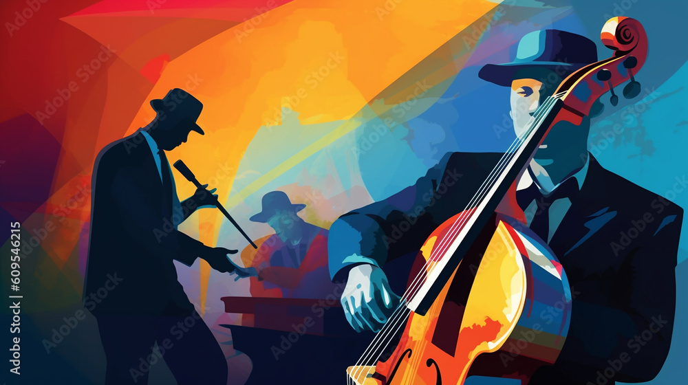 Fototapeta premium International Jazz Day 30 April generative ai