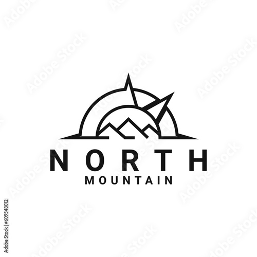 North Mount Compass for Adventure Outdoor logo design inspiration
