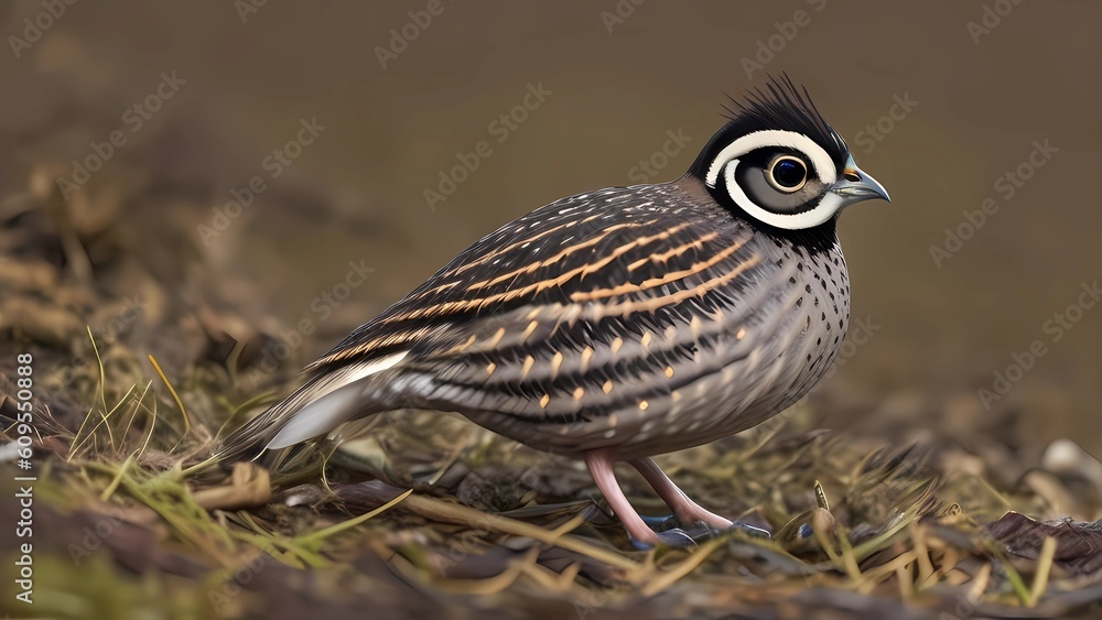 Fototapeta premium Quail on the Grass wallpaper