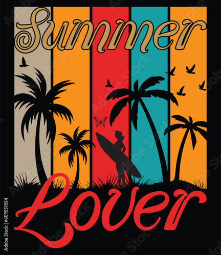 summer tshart art vector design