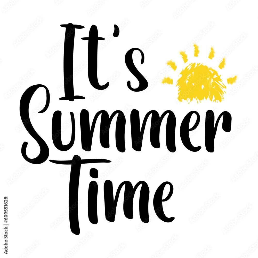 It's Summer Time Design Element for Greeting Cards and Labels, Template. stock illustration It's Summer Time Design Element for Greeting Cards and Labels, Template. stock illustration