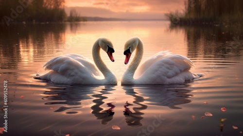 swans on the lake © faiz