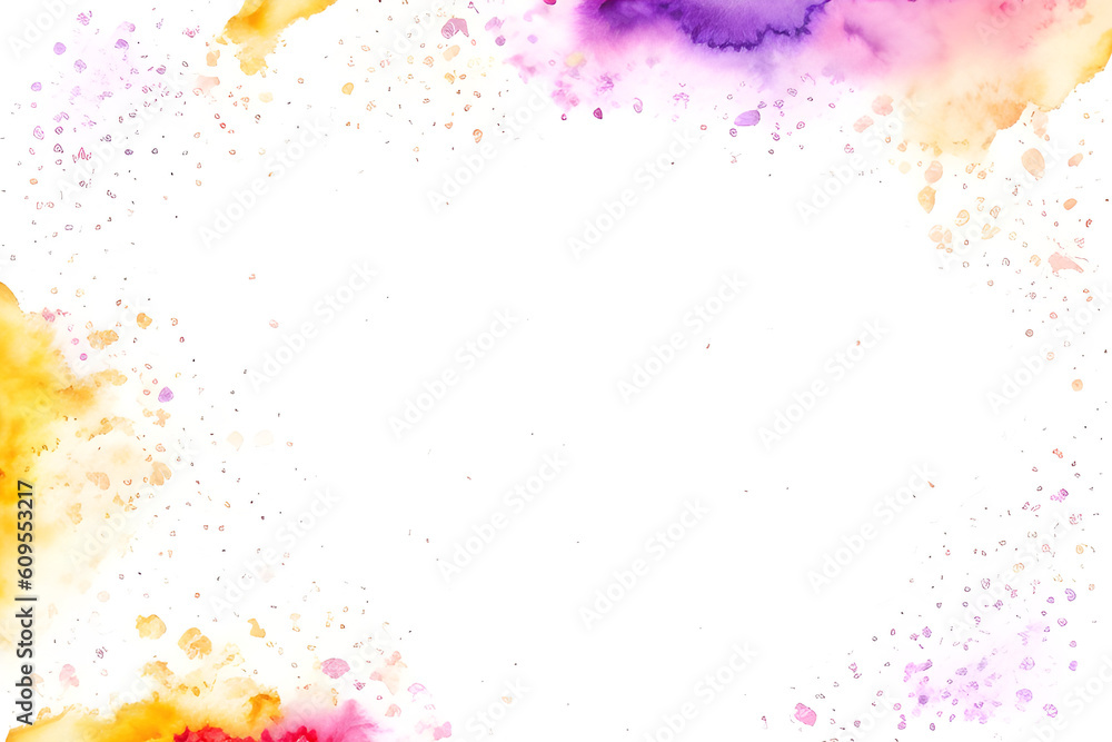 Watercolor background with splashes for artistic wedding invitation, decoration, banner, background, template postcard design. Abstract watercolor in trendy minimal style 