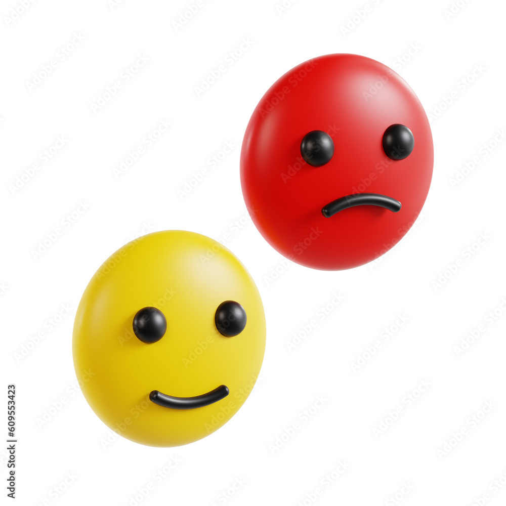 Fototapeta premium satisfaction 3d render icon illustration, transparent background, feedback