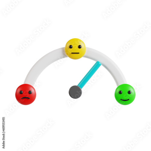 good review 3d render icon illustration, transparent background, feedback