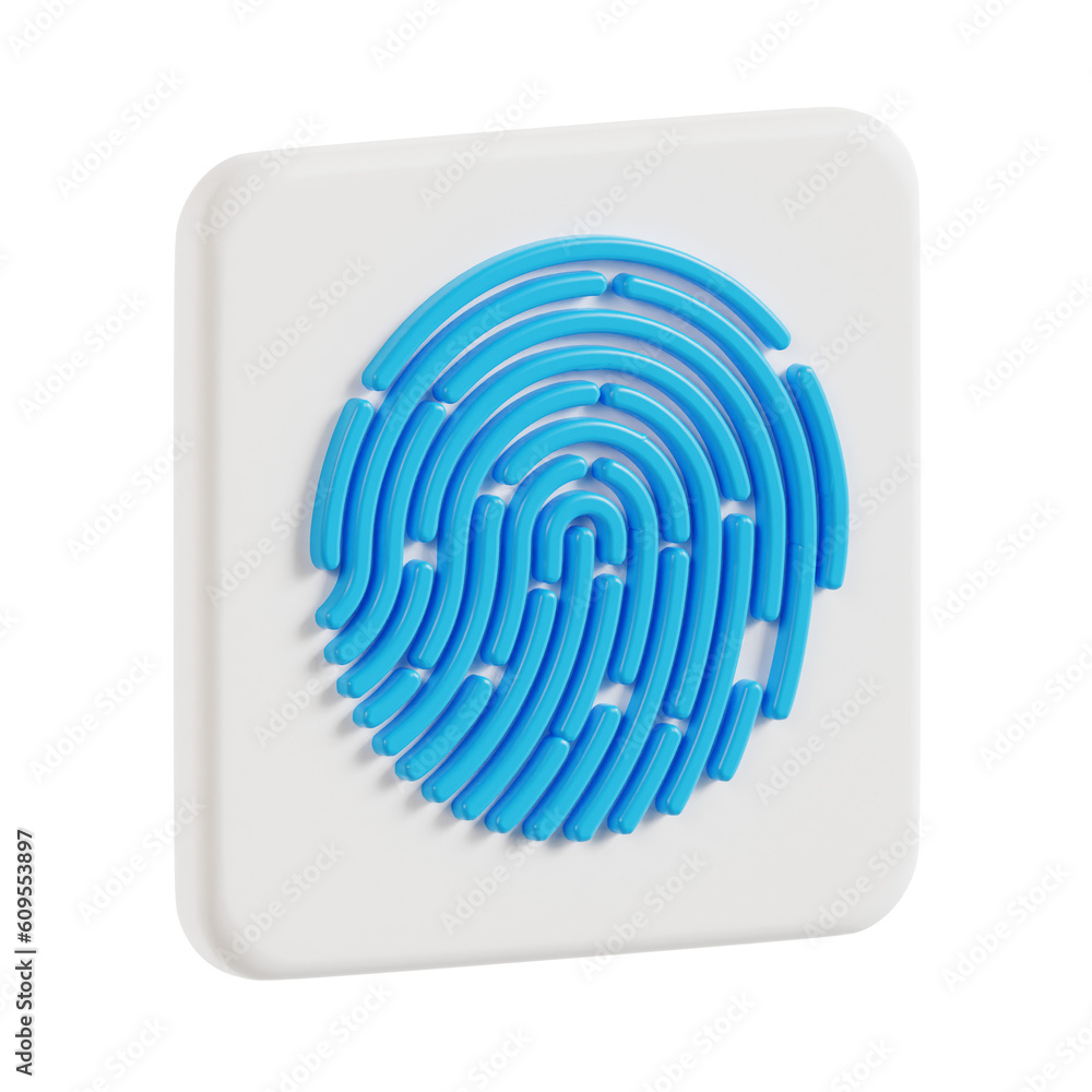 fingerprint 3d render icon illustration, transparent background, security fingerprint 3d render icon illustration, transparent background, security
