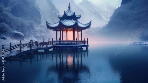 chinese temple in the morning © faiz