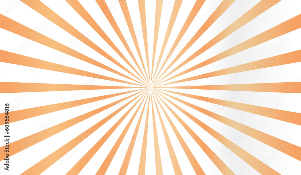 Obraz premium Sunburst Pattern Background. Rays. Radial. Summer Banner. Vector Illustration