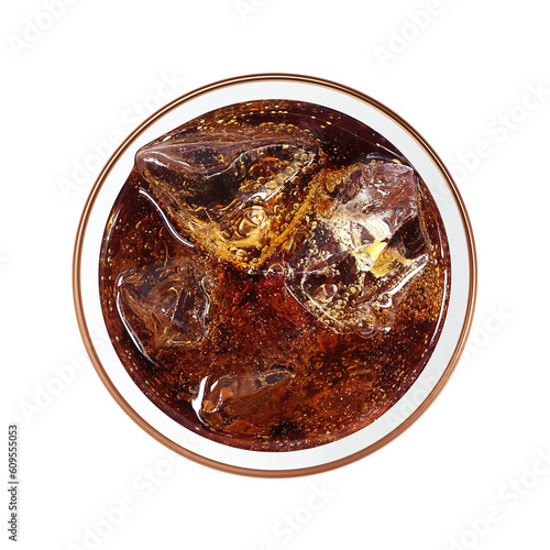 グラスに入ったコーラのイラスト リアル