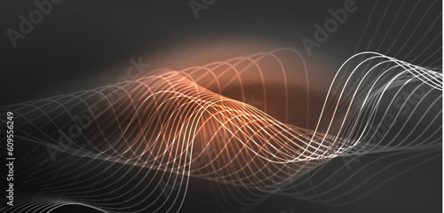 Abstract background neon wave. Hi-tech design for wallpaper, banner, background, landing page, wall art, invitation, prints, posters