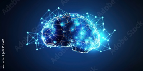 Artificial intelligence Brain, Digital Innovation, Neural networks and Machine Learning. Created With Ai