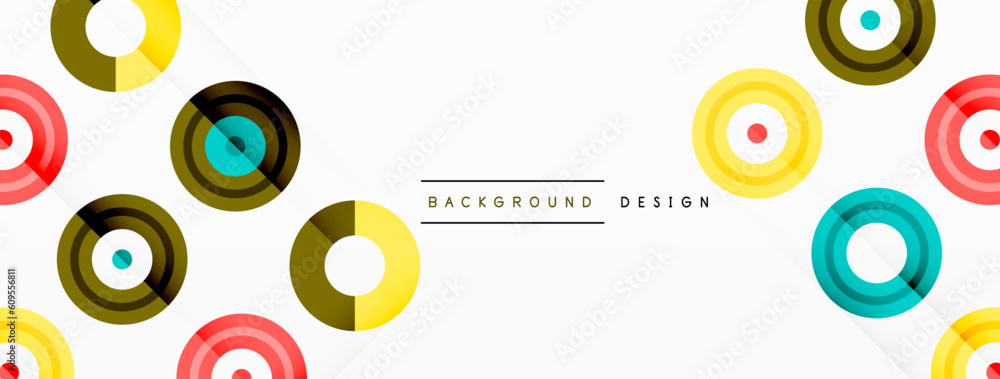 Abstract background with circle symmetric grid composition. Circle pattern creating sense of movement. Grid adds structure and balance to the composition, with equal spacing between each circle Abstract background with circle symmetric grid composition. Circle pattern creating sense of movement. Grid adds structure and balance to the composition, with equal spacing between each circle