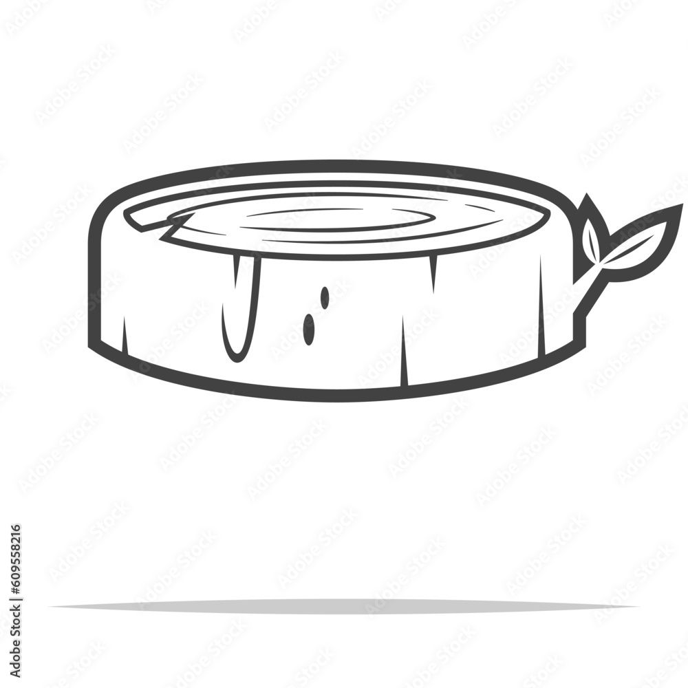 Wood slice icon transparent vector isolated Wood slice icon transparent vector isolated