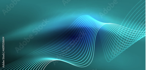 Abstract background neon wave. Hi-tech design for wallpaper  banner  background  landing page  wall art  invitation  prints  posters