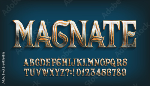Obraz na płótnie Magnate alphabet font