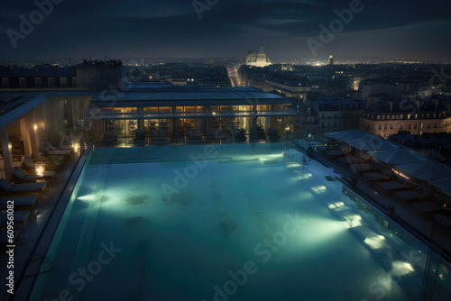 Ein Pool auf einer Dachterrasse in einer Stadt wie Paris © Jan