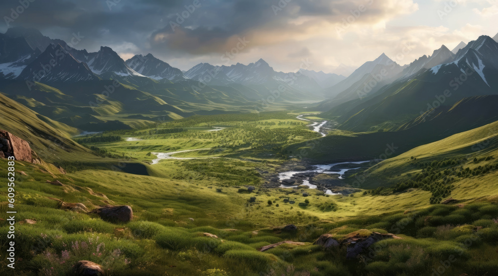 Beautiful mountain landscape in summer