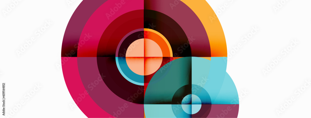 Circles with shadows trendy minimal geometric composition abstract background Circles with shadows trendy minimal geometric composition abstract background