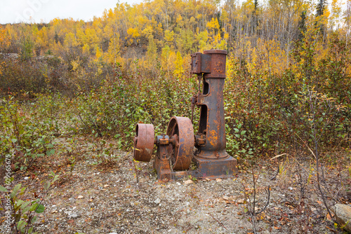 Abandoned mining equipment from the Klondike gold rush era in the vicinity of Dawson City, Canada
 photo