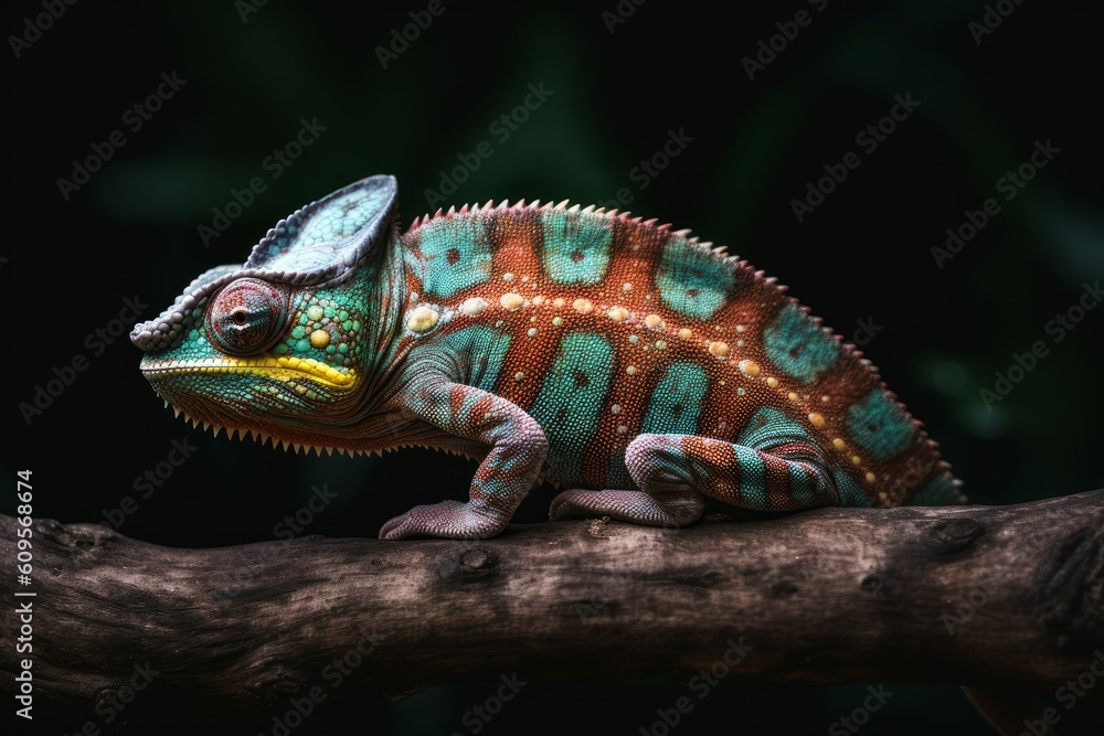 Colorful chameleon. Generate Ai Colorful chameleon. Generate Ai