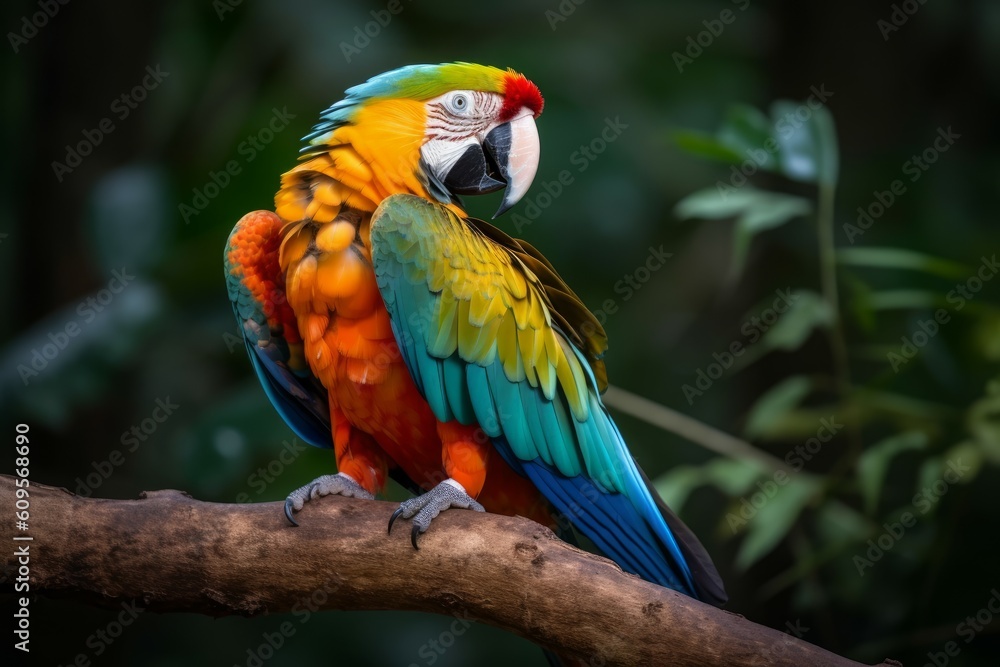 Colorful parrot. Generate Ai