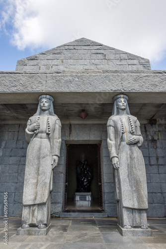 Caryatids guarding the Mausoleum of Petar II Petrovic-Njegos photo