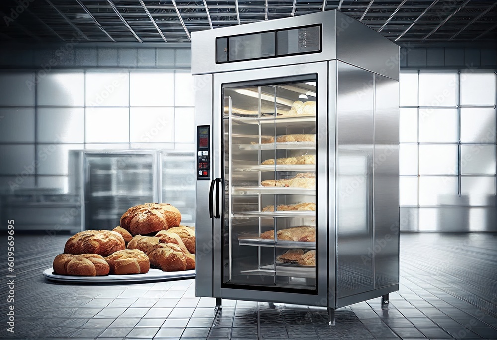 Bakery oven in the work room. Generative AI. Bakery oven in the work room. Generative AI.