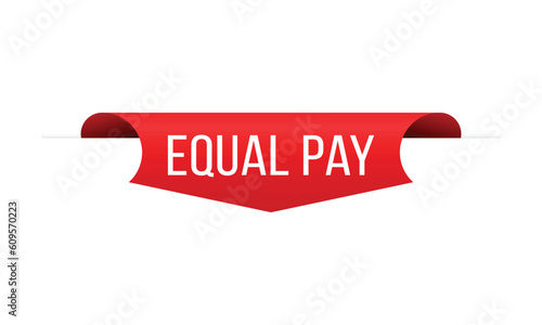 Vector illustration modern Equal pay banner, Isolated web element.