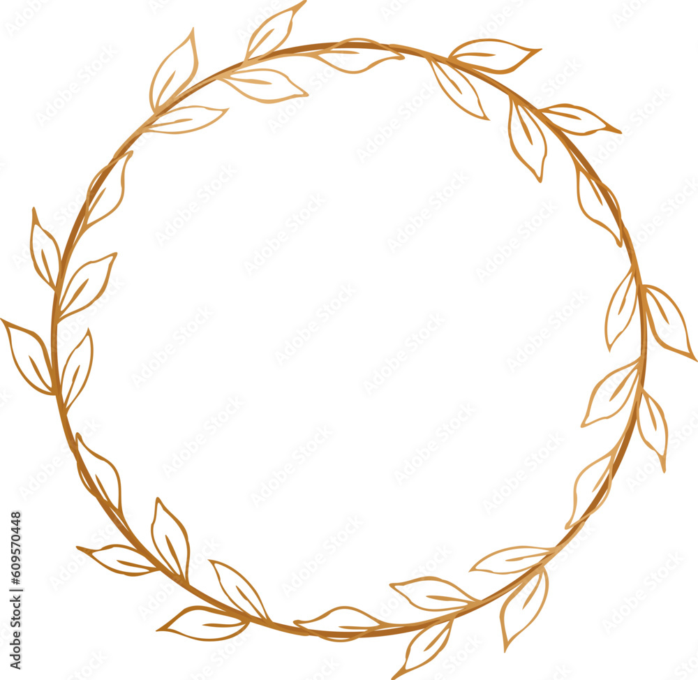 gold circle floral frame border for wedding or engagement invitations, thank you cards, logos, greeting gold circle floral frame border for wedding or engagement invitations, thank you cards, logos, greeting