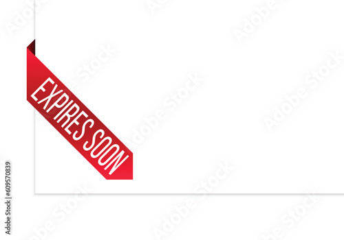 Expires soon banner design Vector illustration on white background.