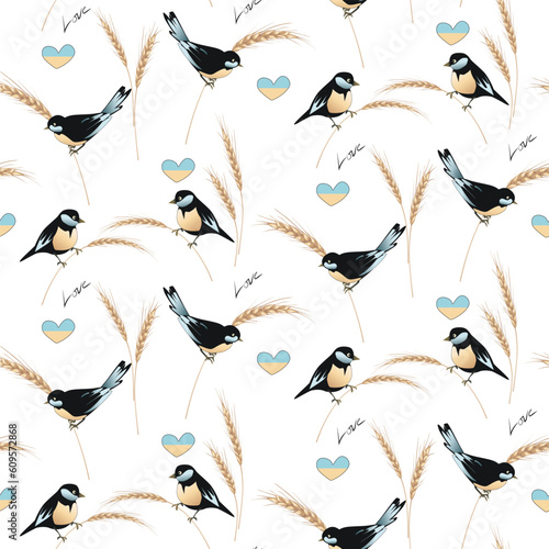 seamless pattern patriotic ukrainian motif