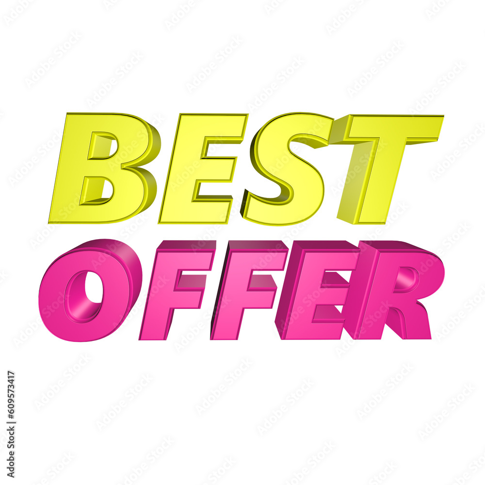 Best Offer 3d rendering png for advertising Best Offer 3d rendering png for advertising