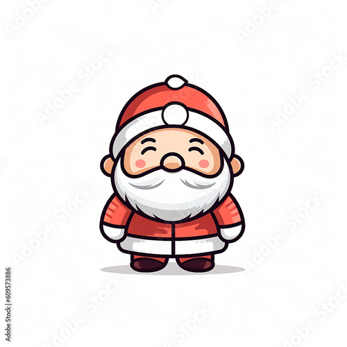 logo cartoon  cute santa claus cartoon character logo  santa claus symbol