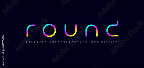 Technology science font, digital cyber alphabet made futurism style, bright Latin lowercase letters A-Z and Arab numerals 0, 1, 2, 3, 4, 5, 6, 7, 8, 9 space style