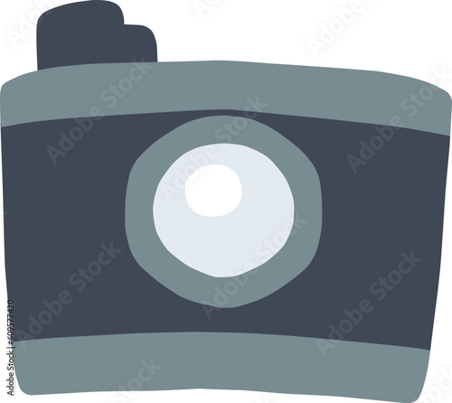 シンプルにデフォルメしたカメラのイラスト