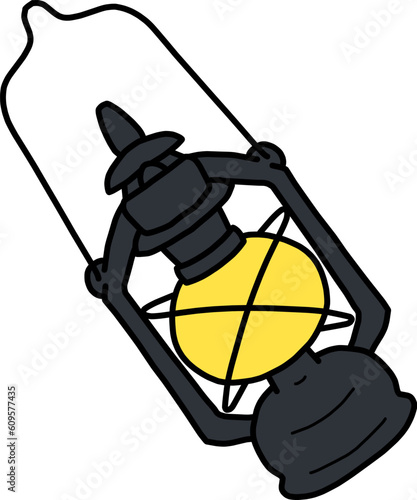 シンプルにデフォルメしたランタンのイラスト