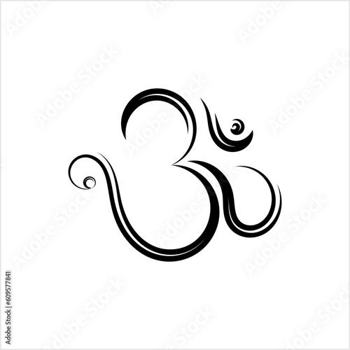 Aum (Om) The Holy Motif Calligraphic Style