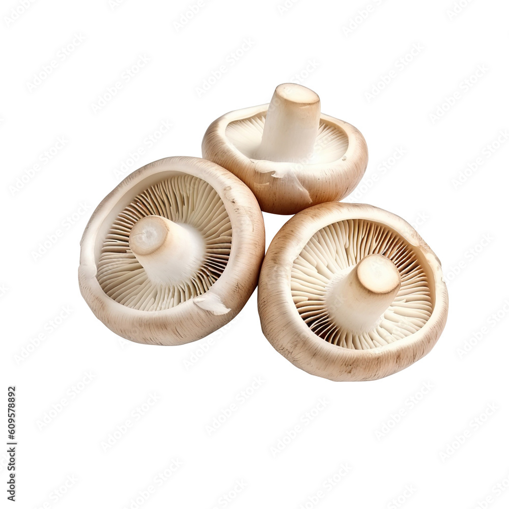 mushrooms isolated on white background generative ai, clipping path, png file mushrooms isolated on white background generative ai, clipping path, png file