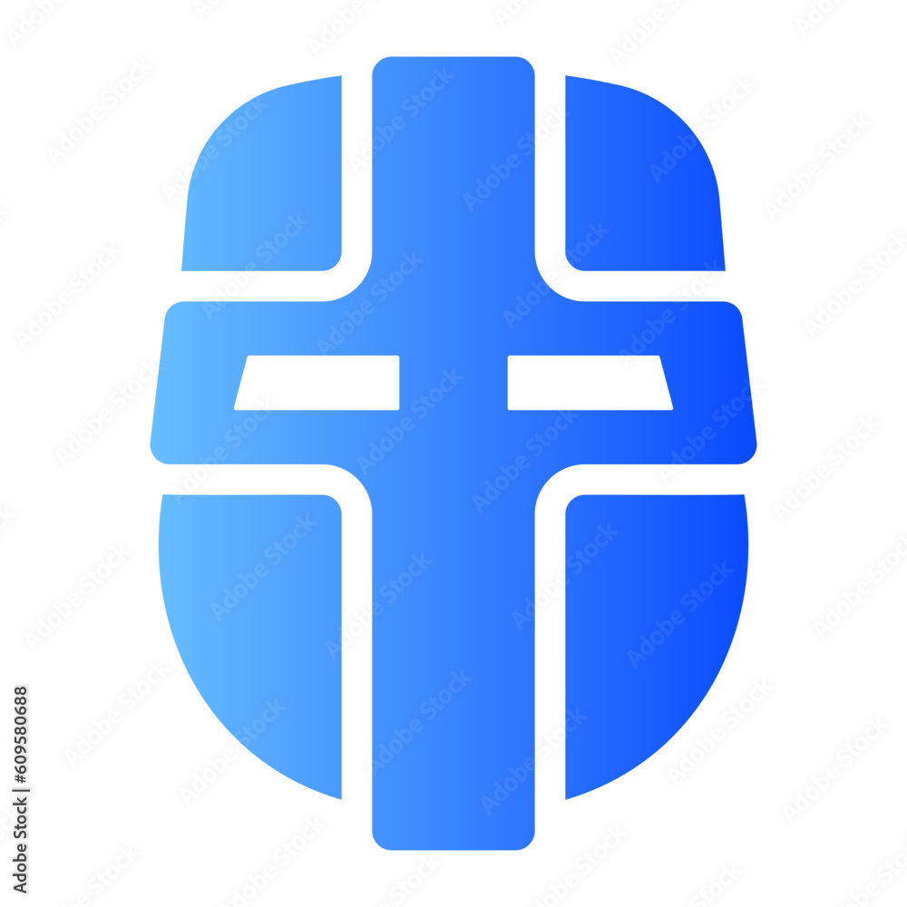 knight helmet gradient icon knight helmet gradient icon