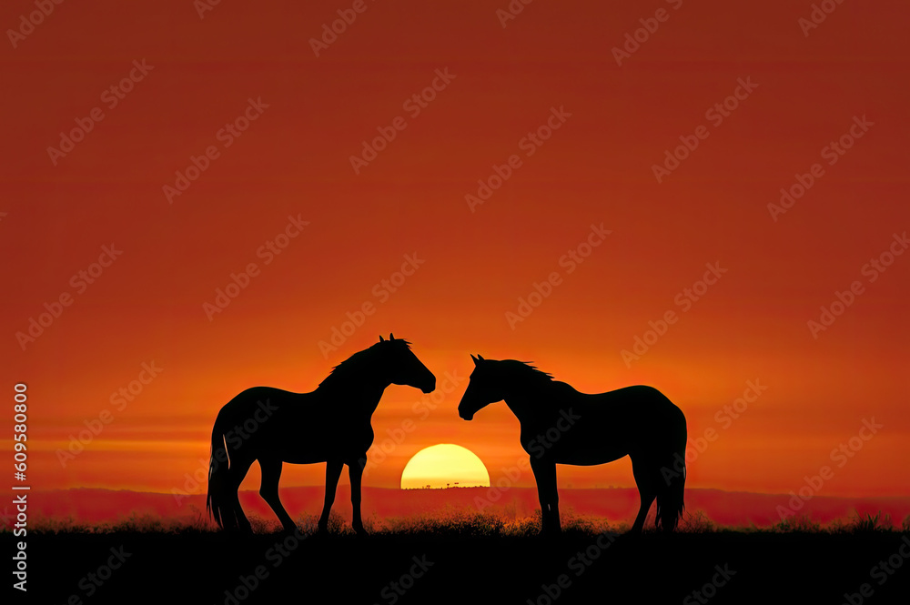 Horse background created with Generative AI technology Horse background created with Generative AI technology