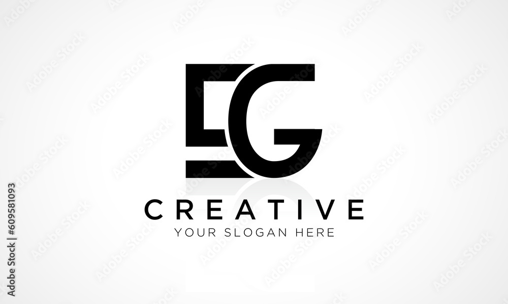 EG Letter Logo Design Vector Template. Alphabet Initial Letter EG Logo Design With Glossy Reflection Business Illustration. EG Letter Logo Design Vector Template. Alphabet Initial Letter EG Logo Design With Glossy Reflection Business Illustration.