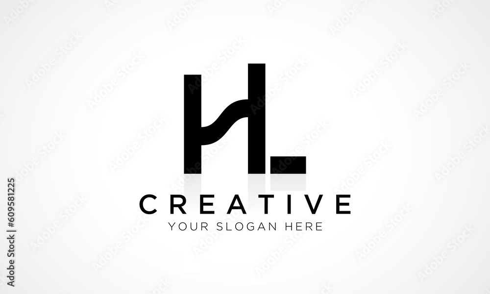 HL Letter Logo Design Vector Template. Alphabet Initial Letter HL Logo Design With Glossy Reflection Business Illustration. HL Letter Logo Design Vector Template. Alphabet Initial Letter HL Logo Design With Glossy Reflection Business Illustration.