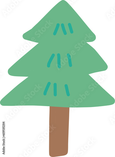 シンプルにデフォルメした杉の木のイラスト