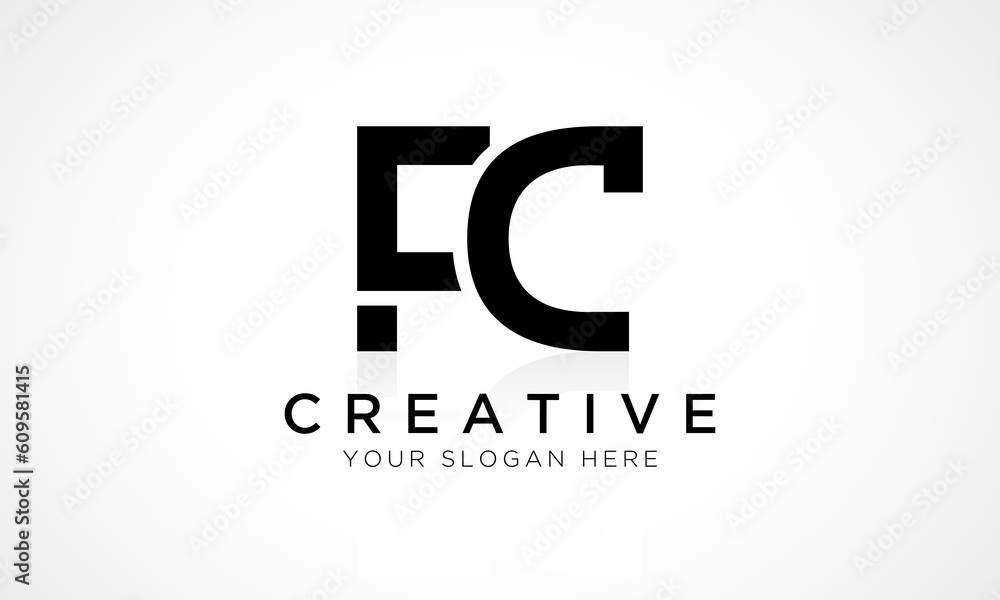 FC Letter Logo Design Vector Template. Alphabet Initial Letter FC Logo Design With Glossy Reflection Business Illustration. FC Letter Logo Design Vector Template. Alphabet Initial Letter FC Logo Design With Glossy Reflection Business Illustration.