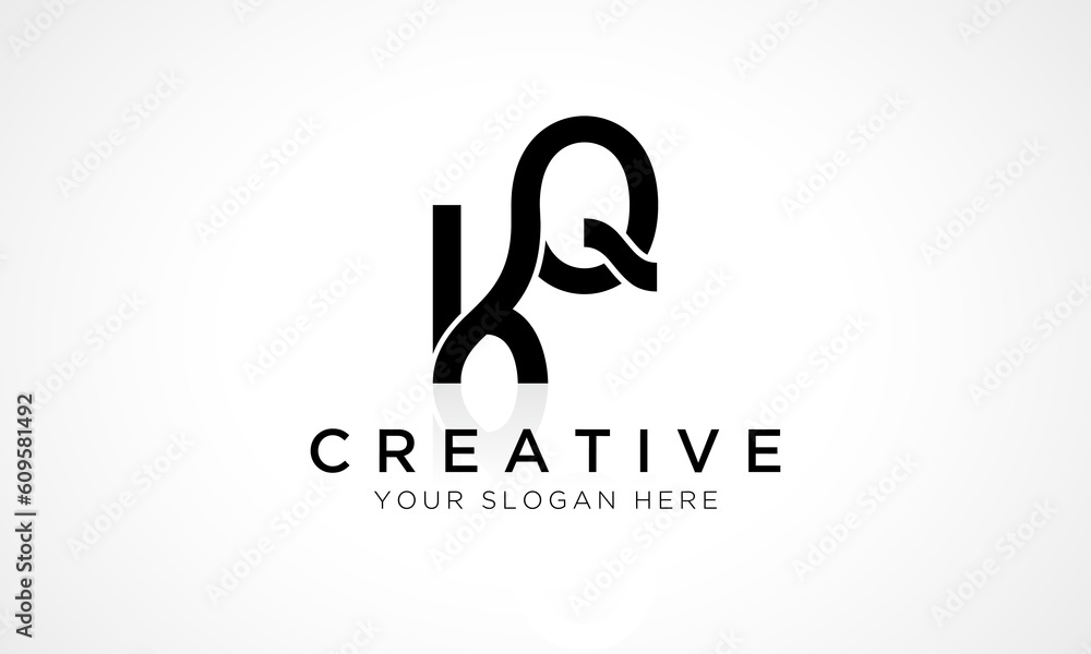 KQ Letter Logo Design Vector Template. Alphabet Initial Letter KQ Logo Design With Glossy Reflection Business Illustration. KQ Letter Logo Design Vector Template. Alphabet Initial Letter KQ Logo Design With Glossy Reflection Business Illustration.