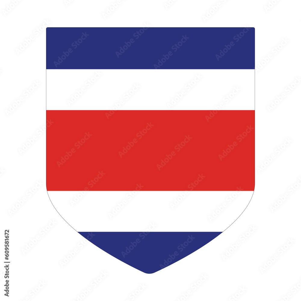 Fototapeta premium Costa Rica flag. Flag of Costa Rica in design shape