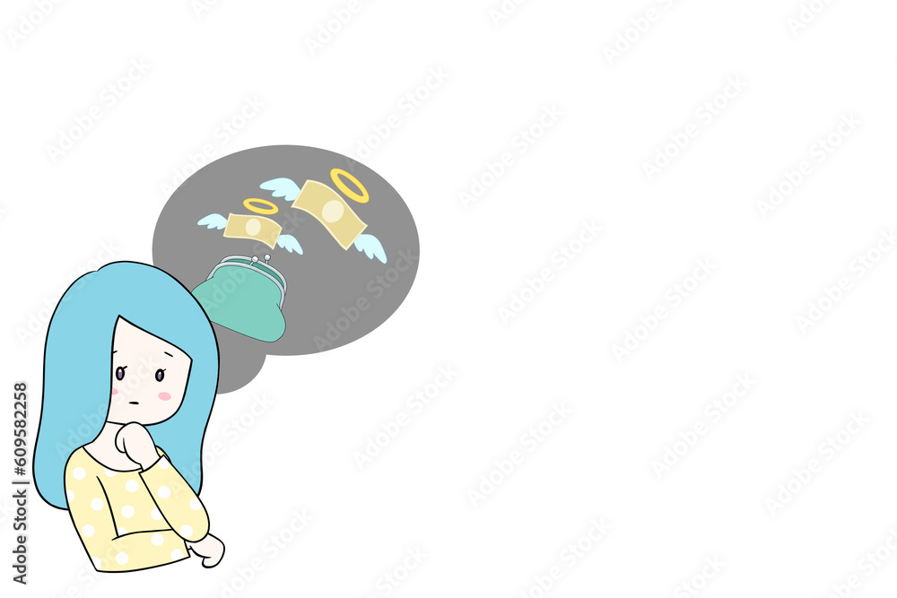 to worry housewife woman thinking price increase illustration to worry housewife woman thinking price increase illustration