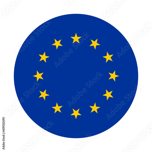 Flag of European union. European Union. European union flag in design shape 